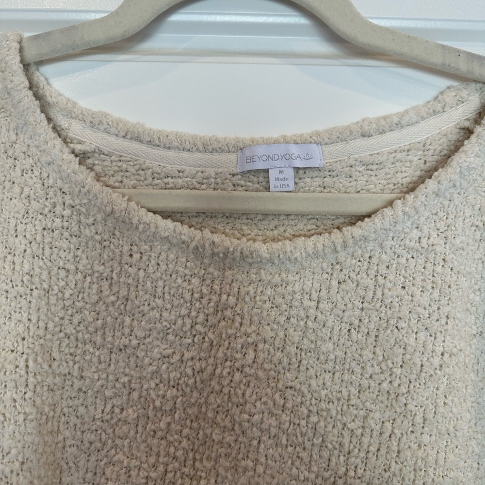 Beyond Yoga Cream Crew Neck Sweater - Picture 3 of 3